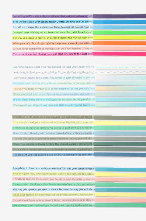 Color Index Long Highlighter Sticky Notes [4types]