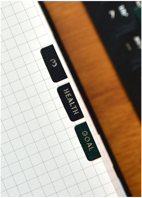 Inner Index Tab Sticker_Silver [8colors] | Leather Texture