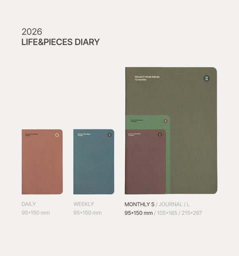 2026 Life&Pieces Monthly Diary S [5types]