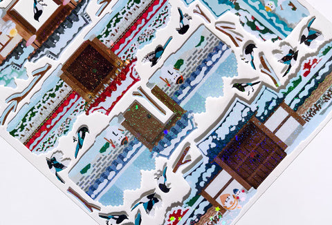 Winter Hanok Seal Sticker [2types] | Deco Sticker | Korean-style House