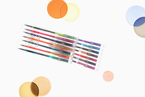 LIFE&PIECES Clear Gel Pen Set 0.38mm _ 14colors Set