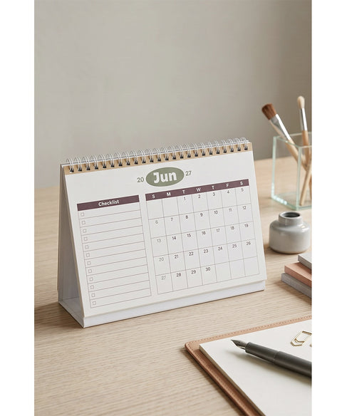 2027 Vintage A5 Desk Calendar