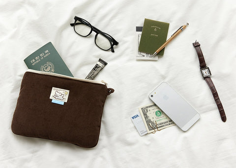 Coi Corduroy Flat Pouch [2colors] | Daily Pouch