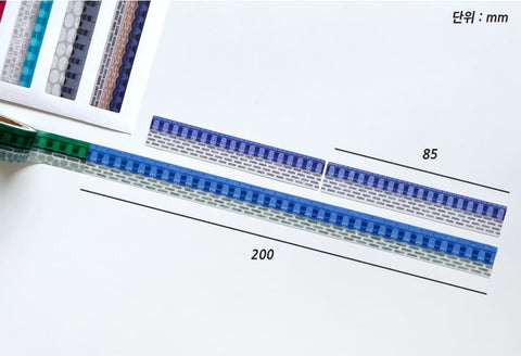 Korean Traditional House & Clothes Seal Sticker + Masking Tape SET