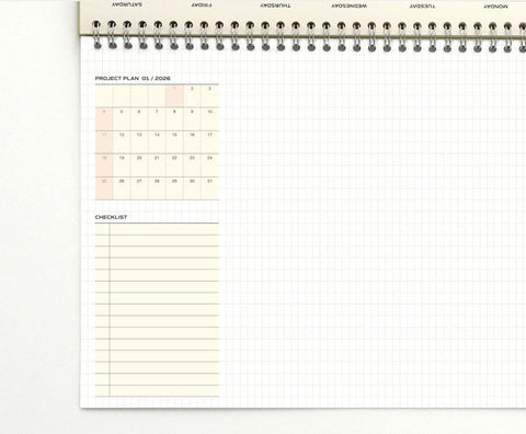 2026 Flow Monthly Planner A4 [2colors] | 2026 Desk Calendar