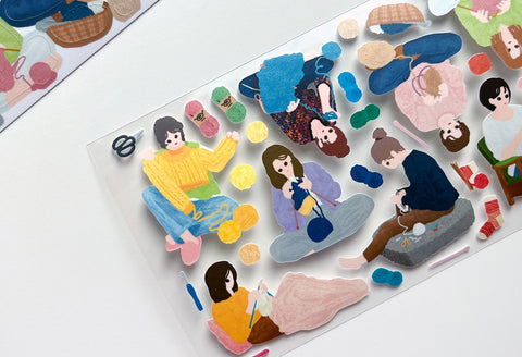 Knitting Seal Sticker