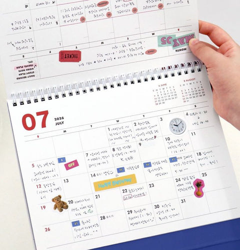 2025-2026 Desk Calendar + Undated Scheduler [2025.7 - 2026.12]