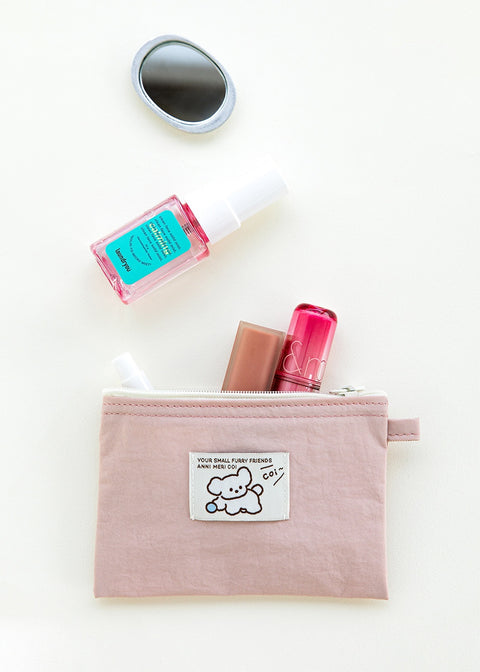 Coi Twill Flat Mini Pouch [5colors] | Mini Makeup Pouch
