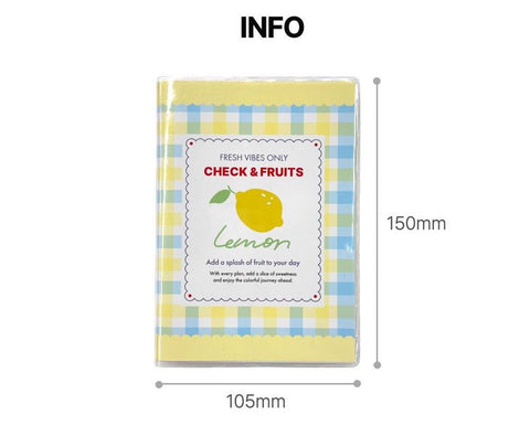 Check & Fruits Daily Diary [4types] | Daily Planner