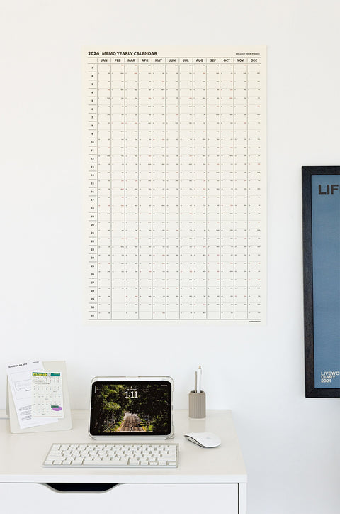 2026 Life&Pieces Yearly Calendar Poster + Point Sticker Set [2types]
