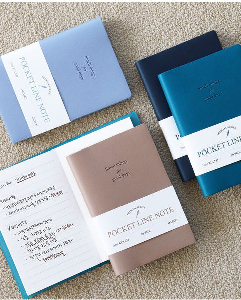 Official A6 Pocket Handy Line Notebook [4colors]