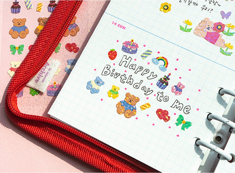 Luca Bear Seal Sticker Pack Set | 8sheets