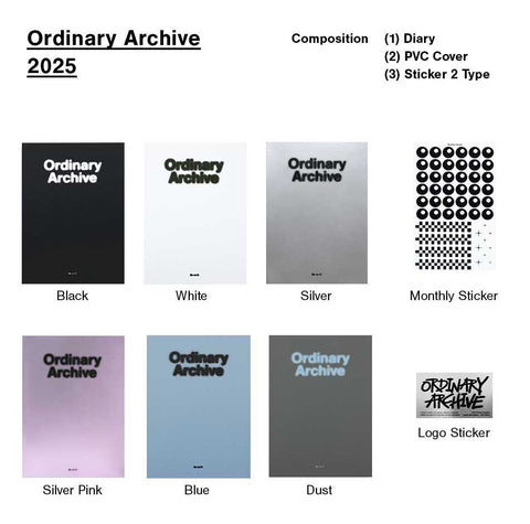 2025 Ordinary Archive Weekly Planner [6colors]