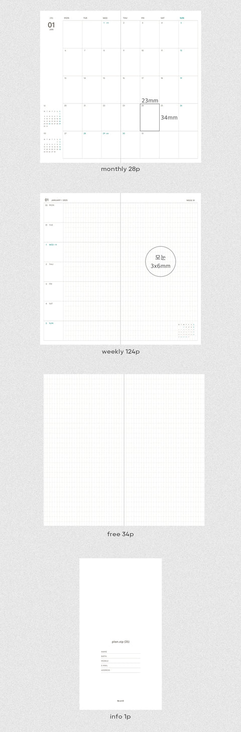 2025 Weekly Scheduler plan.zip [5types] | Weekly Planner