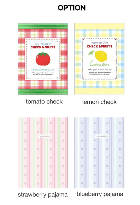Check & Fruits Daily Diary [4types] | Daily Planner