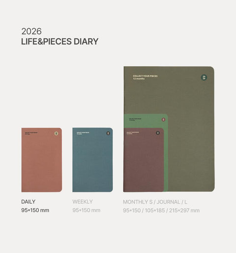 2026 Life&Pieces Daily Diary [3types]