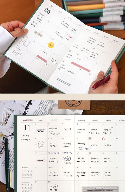 2026 Official A5 Weekly Planner [10colors] | Weekly Diary