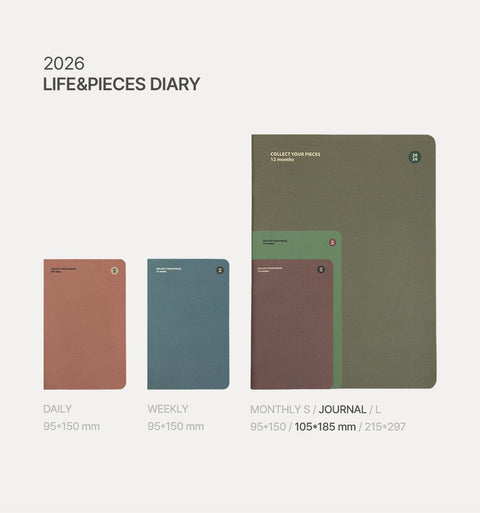 2026 Life&Pieces Monthly Journal [3types]