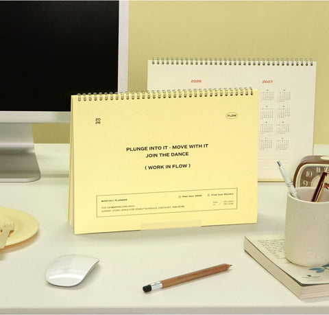 2026 Flow Monthly Planner A4 [2colors] | 2026 Desk Calendar