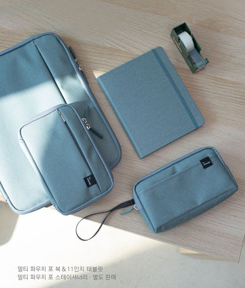 Multi Pocket Long Pouch v.2 [6colors] | Pen Pouch | Daily Pouch | Makeup Pouch