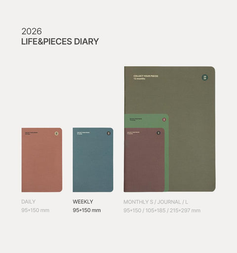 2026 Life&Pieces Weekly Diary [3types]