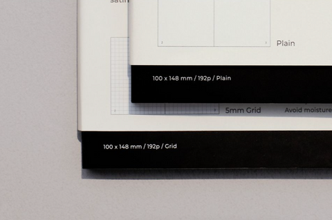 A6 Satin Notebook M80 [3colors] | Grid, Blank Notebook