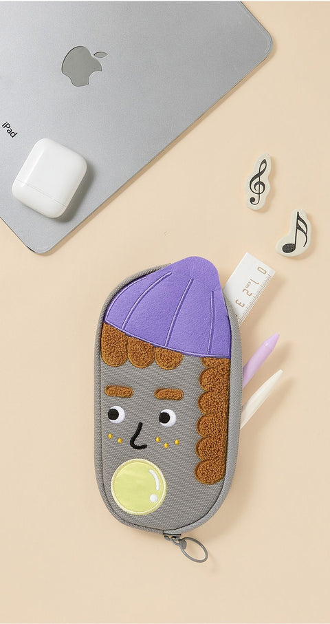 Beard Man Pencil Case ver.2 [2types] | Pen Pouch