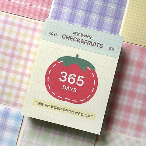 2026 Check&Fruits Daily Calendar | Day Calendar