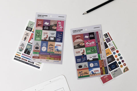 LIFE&PIECES Point Sticker Set [2types] | 6sheets