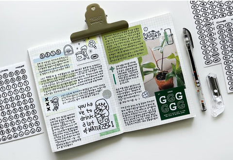 Uncut Deco Seal Sticker [Round Number] | 8sheets