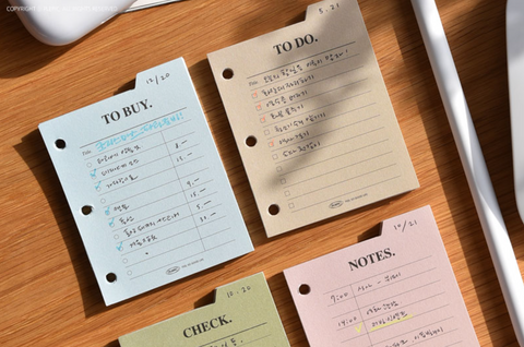 Freestyle Index Pad Mini 3 Holes Inserts [17types] | 3 Ring Diary Inserts