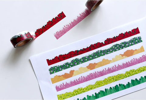 Korean Traditional House & Clothes Seal Sticker + Masking Tape SET