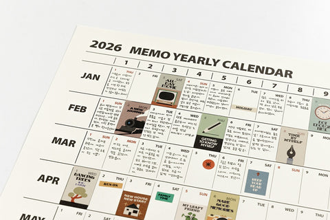 2026 Life&Pieces Yearly Calendar Poster + Point Sticker Set [2types]