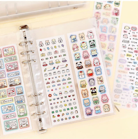 Cute Animal Friends Sticker Pack | 6sheets