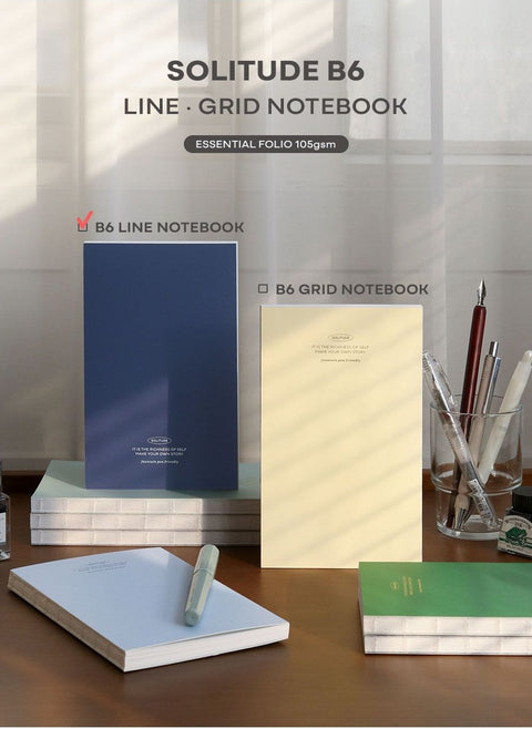 ICONIC Solitude B6 Line Notebook [4colors]