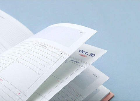 2027 Record On Weekly Planner A5 [4colors]