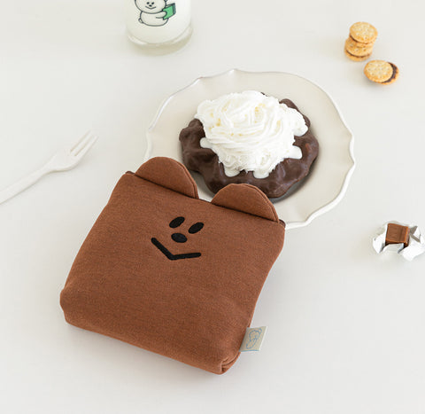 momossi Bear Cushion Pouch [3colors]