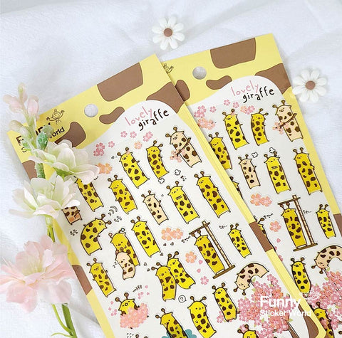 Lovely Giraffe Deco Sticker C557P