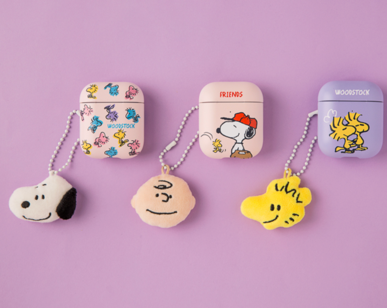 Peanuts Snoopy Friends Face Key Ring [3types] | Charlie, Woodstock, Sn ...