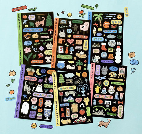 Doodle Removable Sticker Pack | 6sheets