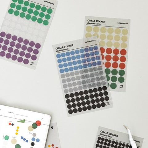 LIFE & PIECES Shape Sticker Pack [2types] | Circle