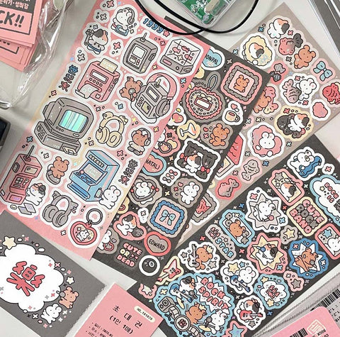 YOON GOO Kitsch Heart Sticker [4types] | Planner Deco Sticker