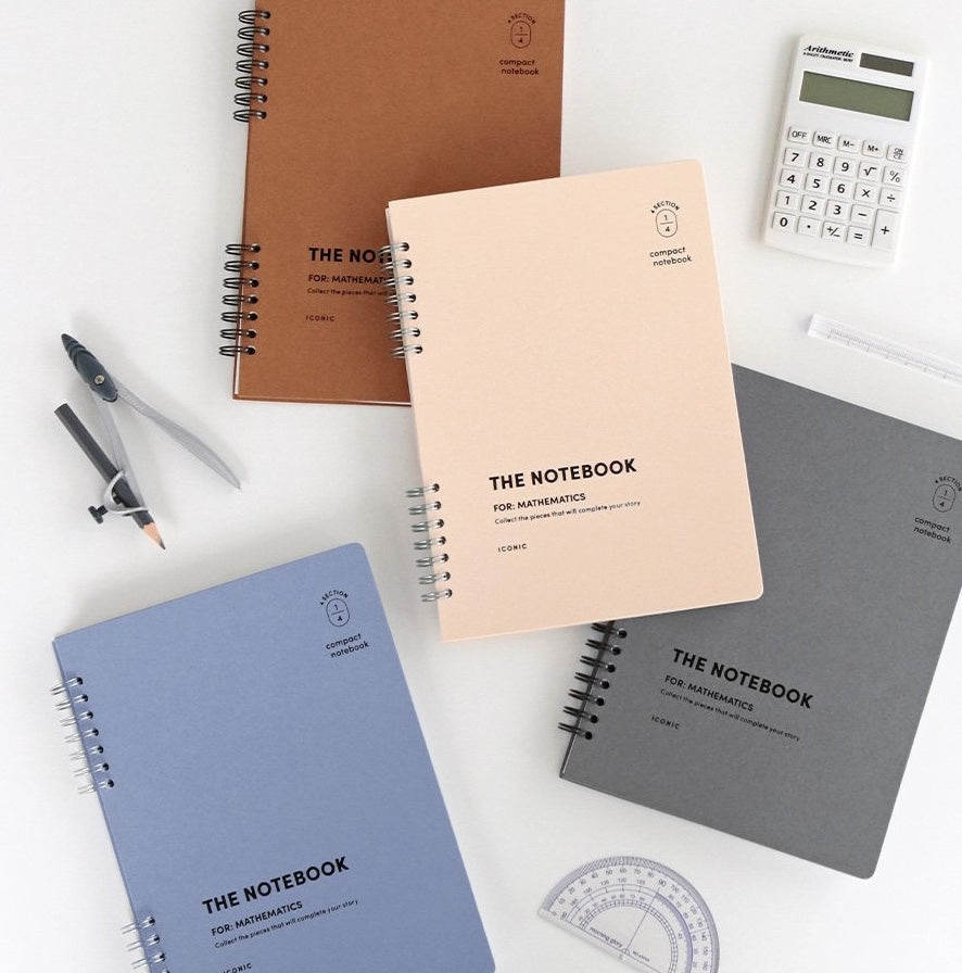 A5 Compact Math Notebook _ Four divisions [4colors] – dubudumo