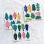 Tree Sticker Set | un cut lines stickers | 15sheets