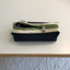 Clam Round Pencil Case [Navy and Green] | Pen Pouch