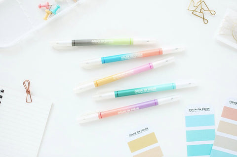 5pcs Twin Deco Pens Set Ver.4 / 10colors Highlighter