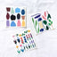 Flowering Plant Sticker Set | un cut lines stickers | 15sheets