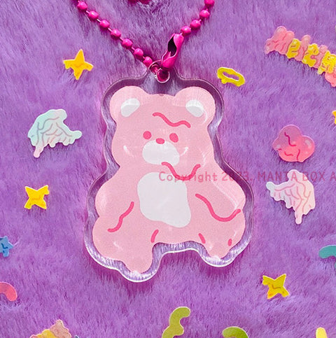 Melting Bear Acrylic Diary Charm | Key Rings