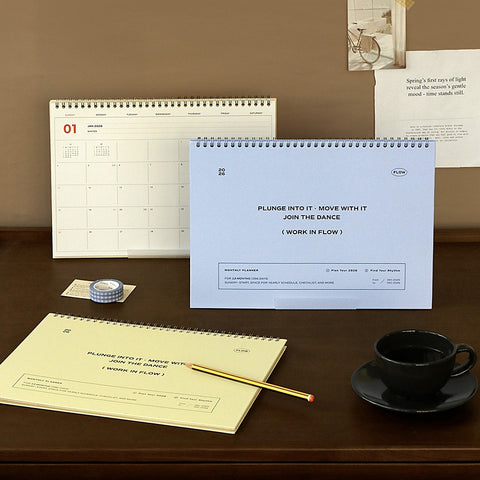 2026 Flow Monthly Planner A4 [2colors] | 2026 Desk Calendar