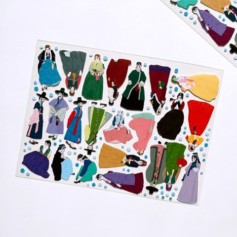 Winter Hanbok Seal Sticker | Deco Sticker